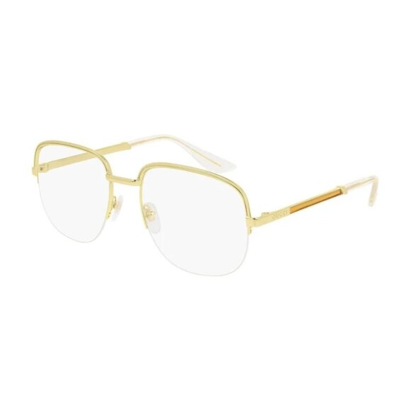 NEW GUCCI EYEGLASSES GOLD MEN EYEWEAR GUCCI - Picture 1 of 3
